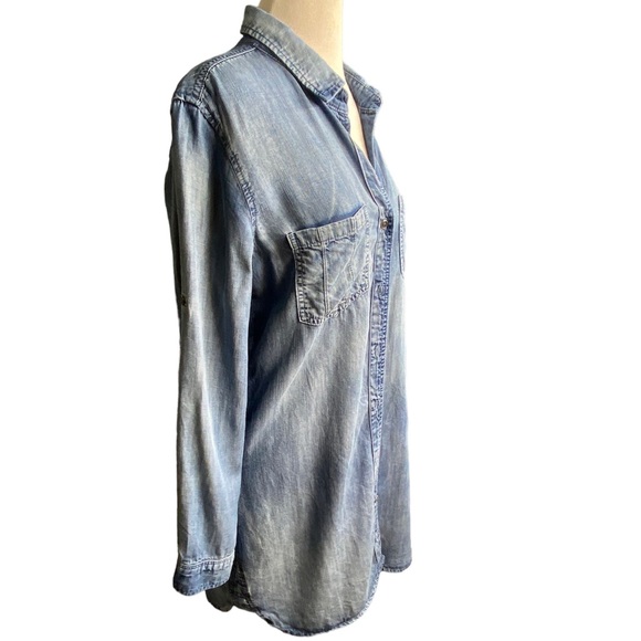 Anthropologie Bella Dahl Denim Hipster Dress / Vtg  Malibu Medium - Picture 4 of 14